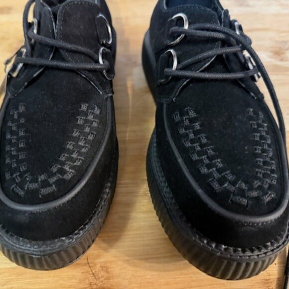 T.U.K. Black Suede Low Viva Creeper Oxford Shoe – Unisex - Picture 14 of 16